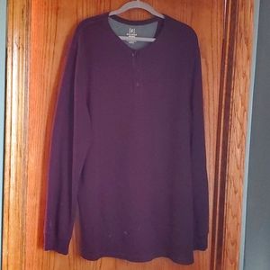 Men's Long sleeve thermal. Berry color